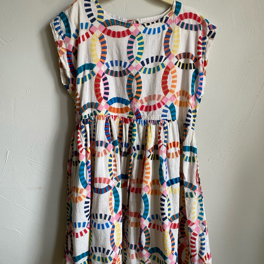 Girls PINK CHICKEN Circles Dress Size 8